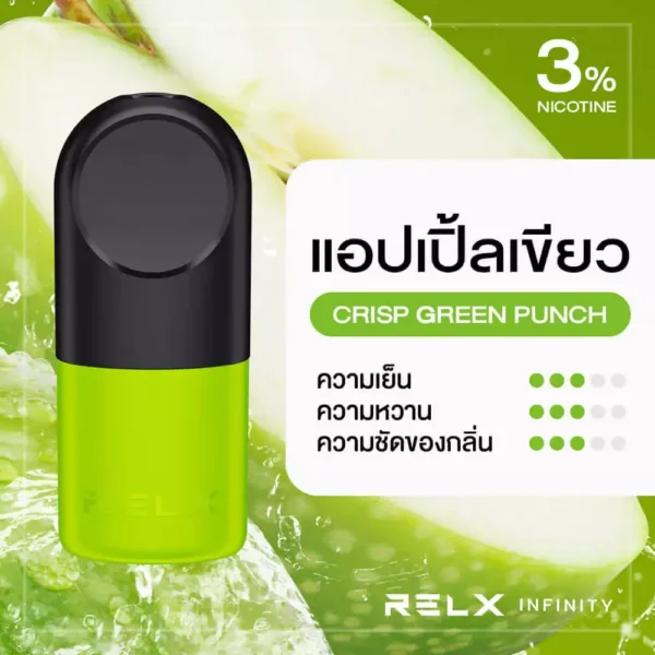 RELX Infinity Pod Pro กลิ่นแอปเปิ้ลเขียว